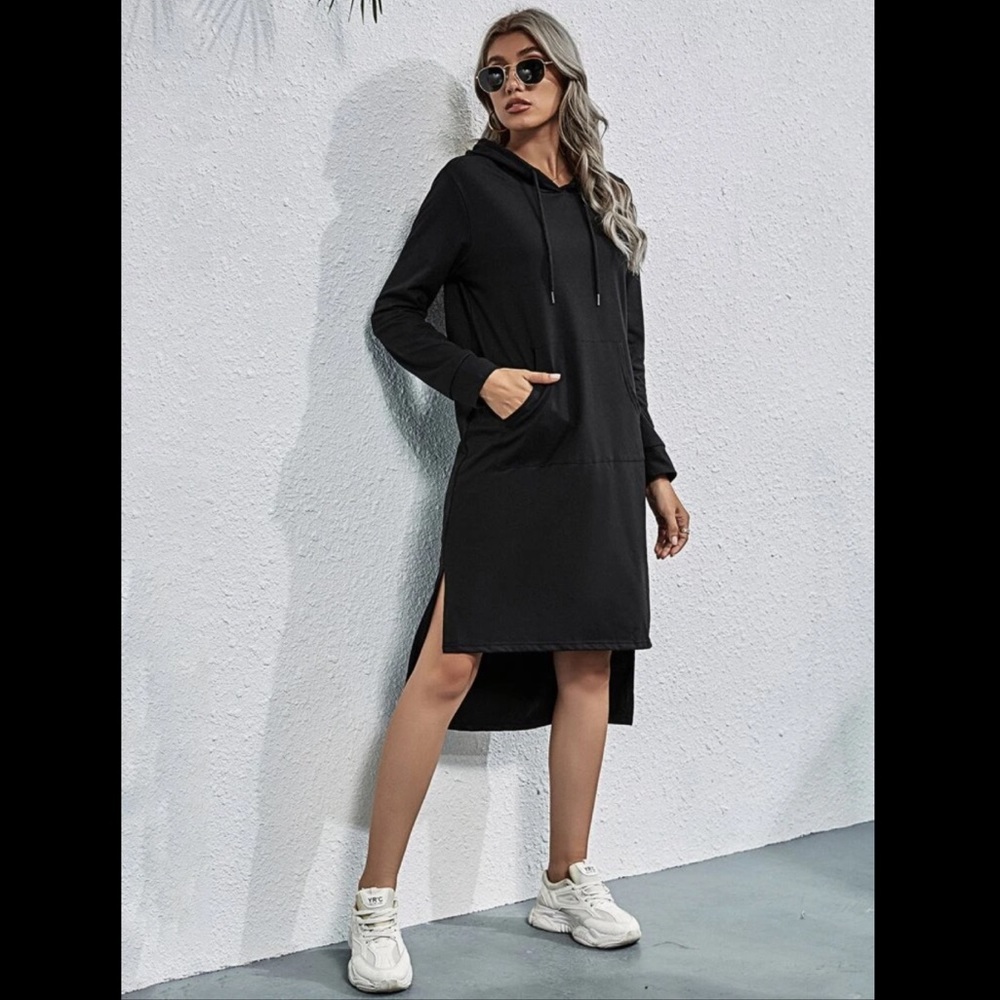 Long dress with hoodie